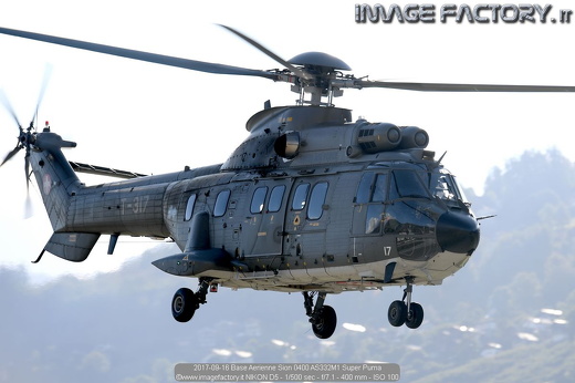 2017-09-16 Base Aerienne Sion 0400 AS332M1 Super Puma